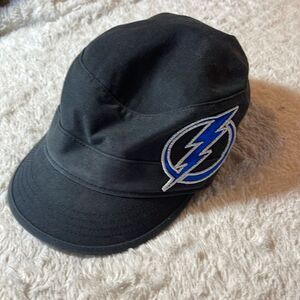 47 Brand Black Hat with Blue Lightning Logo